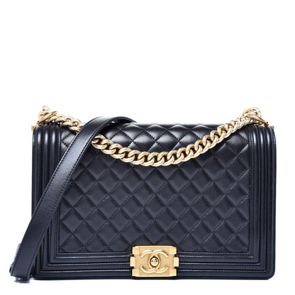 Chanel Lambskin Quilted New Medium Boy Flap Black 1 of 10