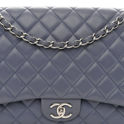 Chanel Lambskin Quilted Maxi Double Flap Light Purple 8 of 14