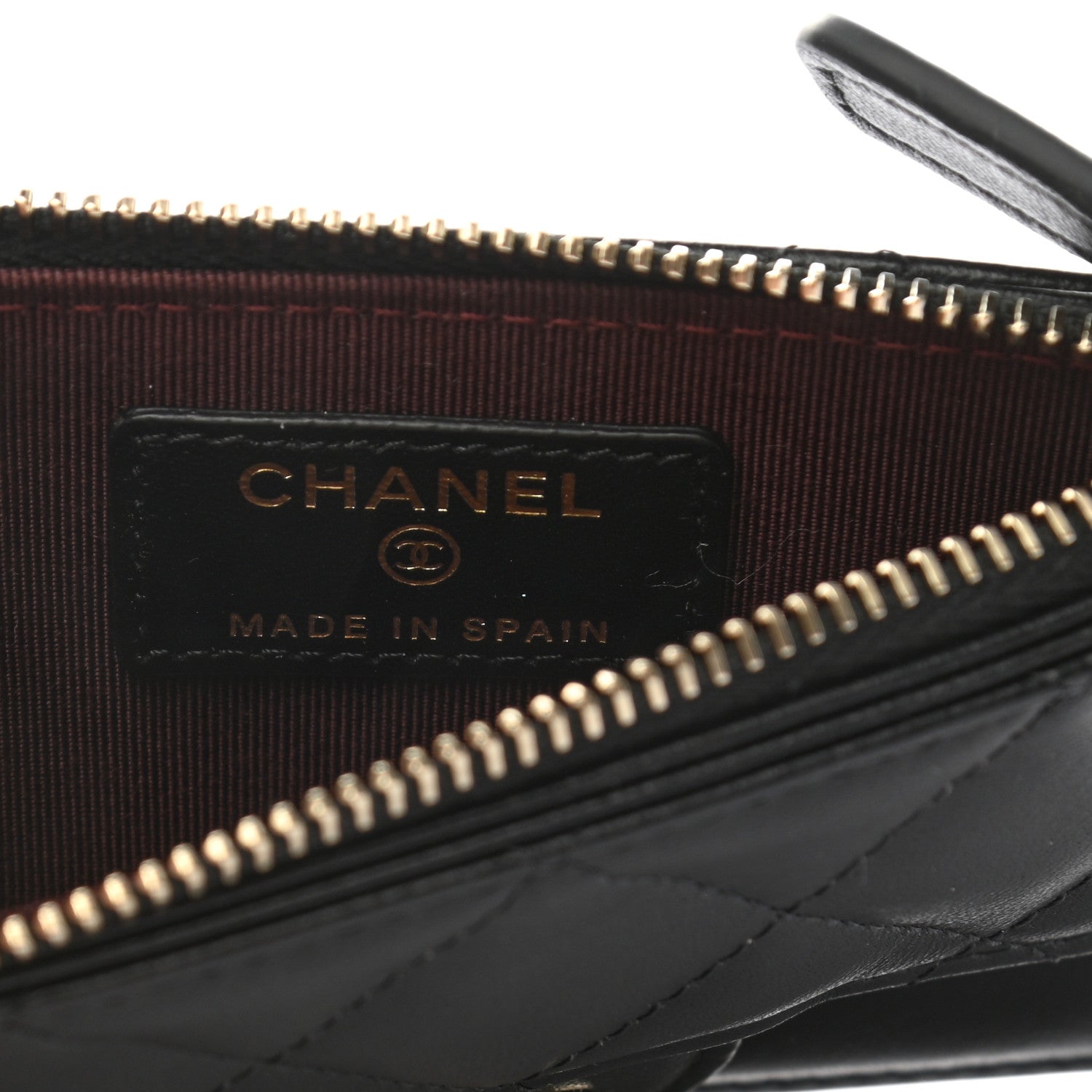 Chanel Lambskin Quilted Flap Zip Card Holder Black 6 of 8