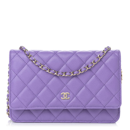 Chanel Caviar Quilted Wallet On Chain WOC Purple 1 of 14