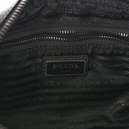 Prada Saffiano Travel Belt Bag Black Platino 6 of 9