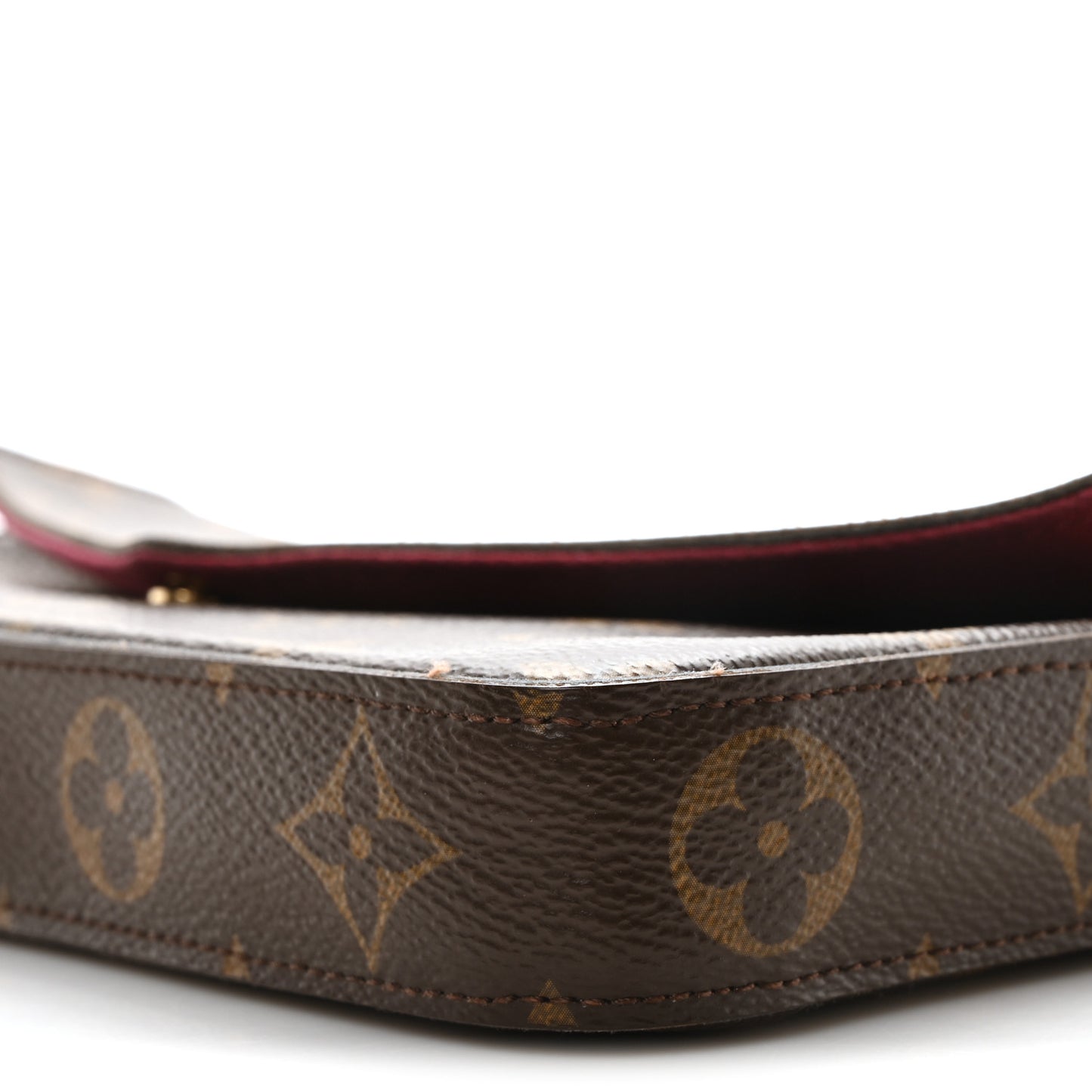 Monogram Pochette Felicie Chain Wallet Fuchsia