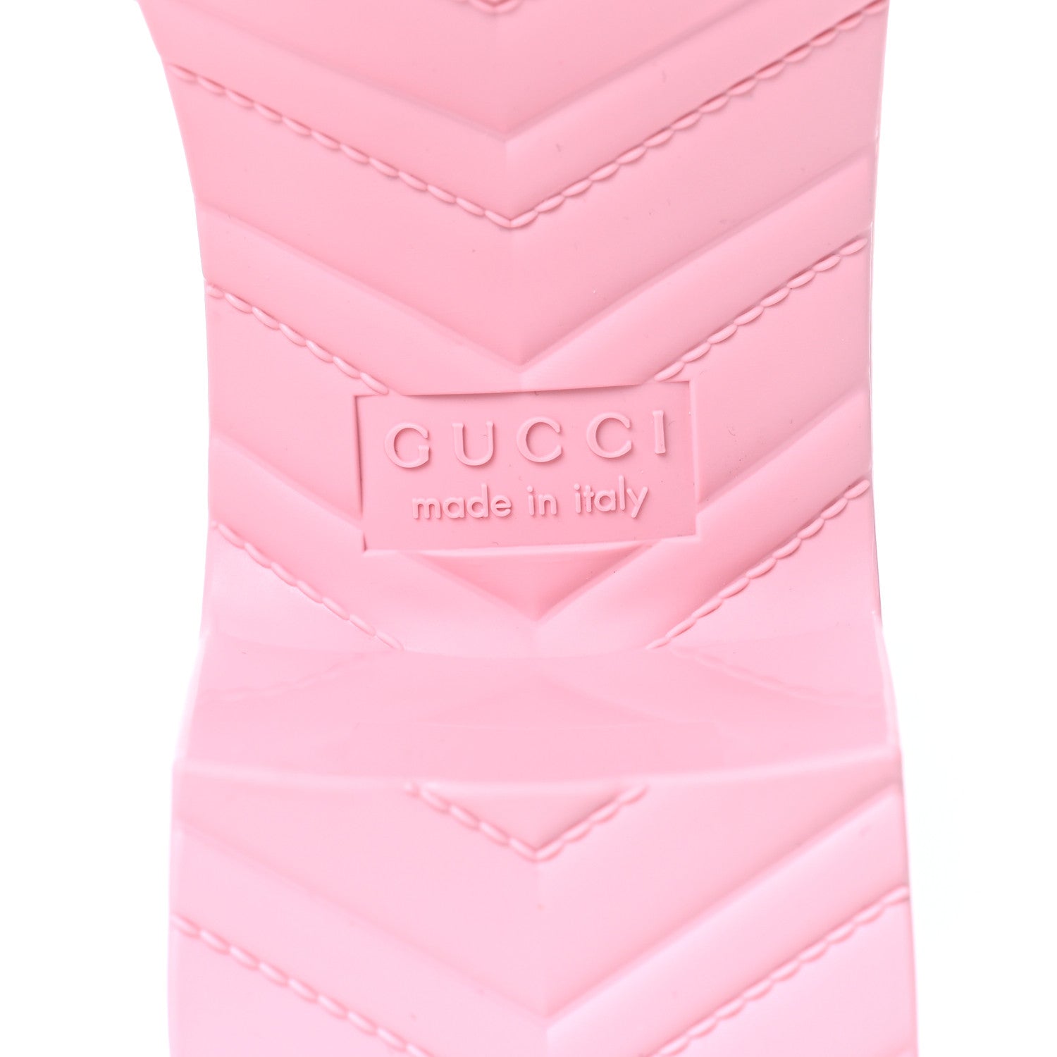 Gucci Rubber Gucci Logo Womens Platform 20/60mm Slide Sandals 37 Wild Rose 6 of 10
