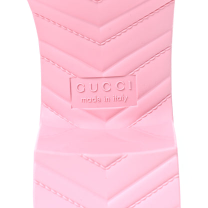 Gucci Rubber Gucci Logo Womens Platform 20/60mm Slide Sandals 37 Wild Rose 6 of 10