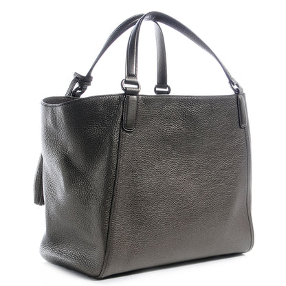 Gucci Metallic Pebbled Calfskin Medium Soho Shoulder Bag Sasso 3 of 7