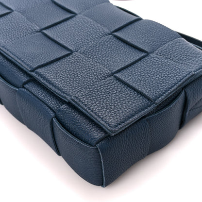 Bottega Veneta Grained Calfskin Maxi Intrecciato Cassette Crossbody Bag Deep Blue 12 of 12