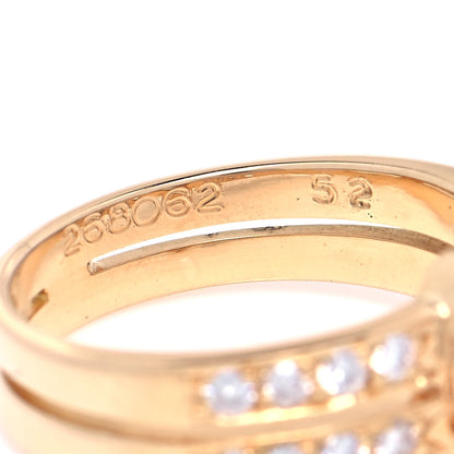 Cartier 18K Yellow Gold Diamond .30ct Marquise Double Band Engagement Ring 52 6 5 of 5