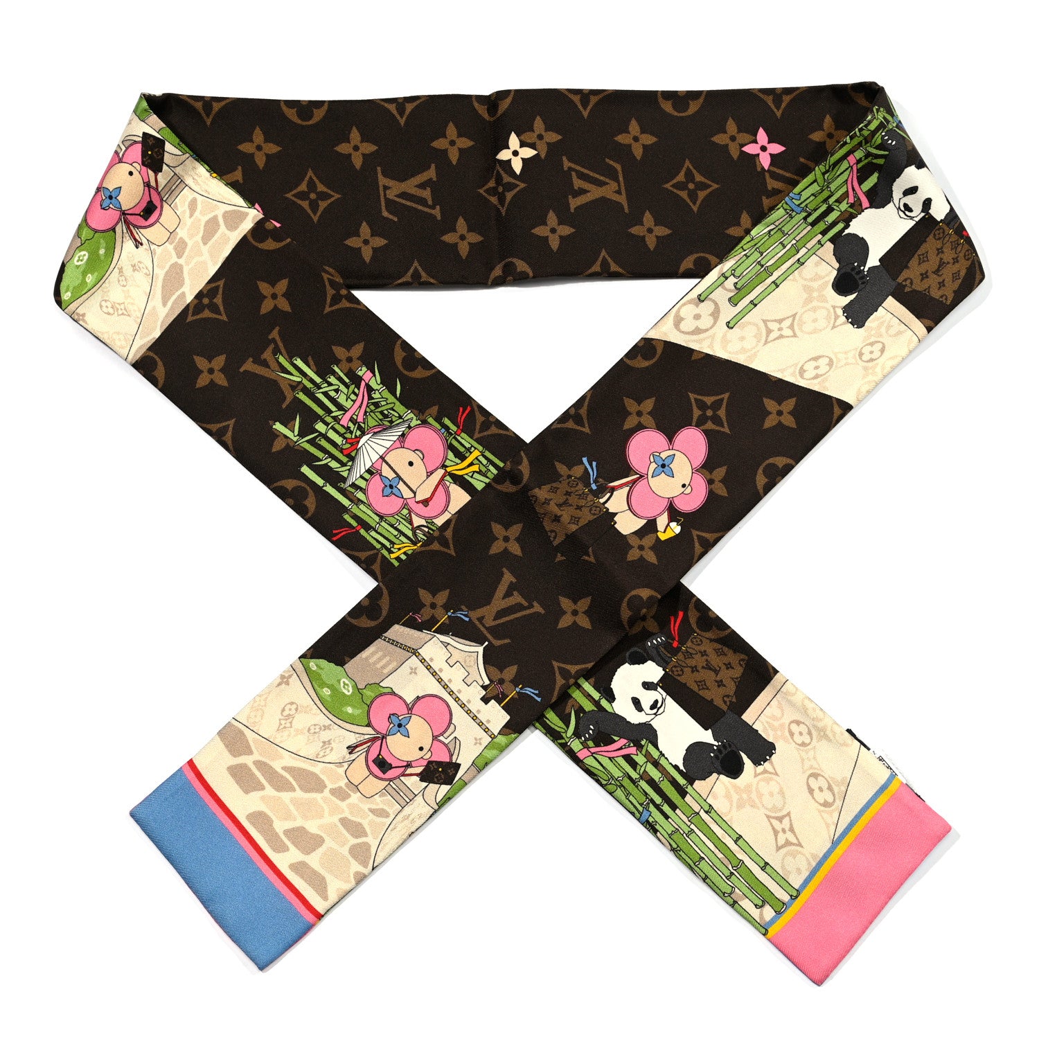 Louis Vuitton Silk Monogram 2021 Christmas Animation China Bandeau 1 of 3