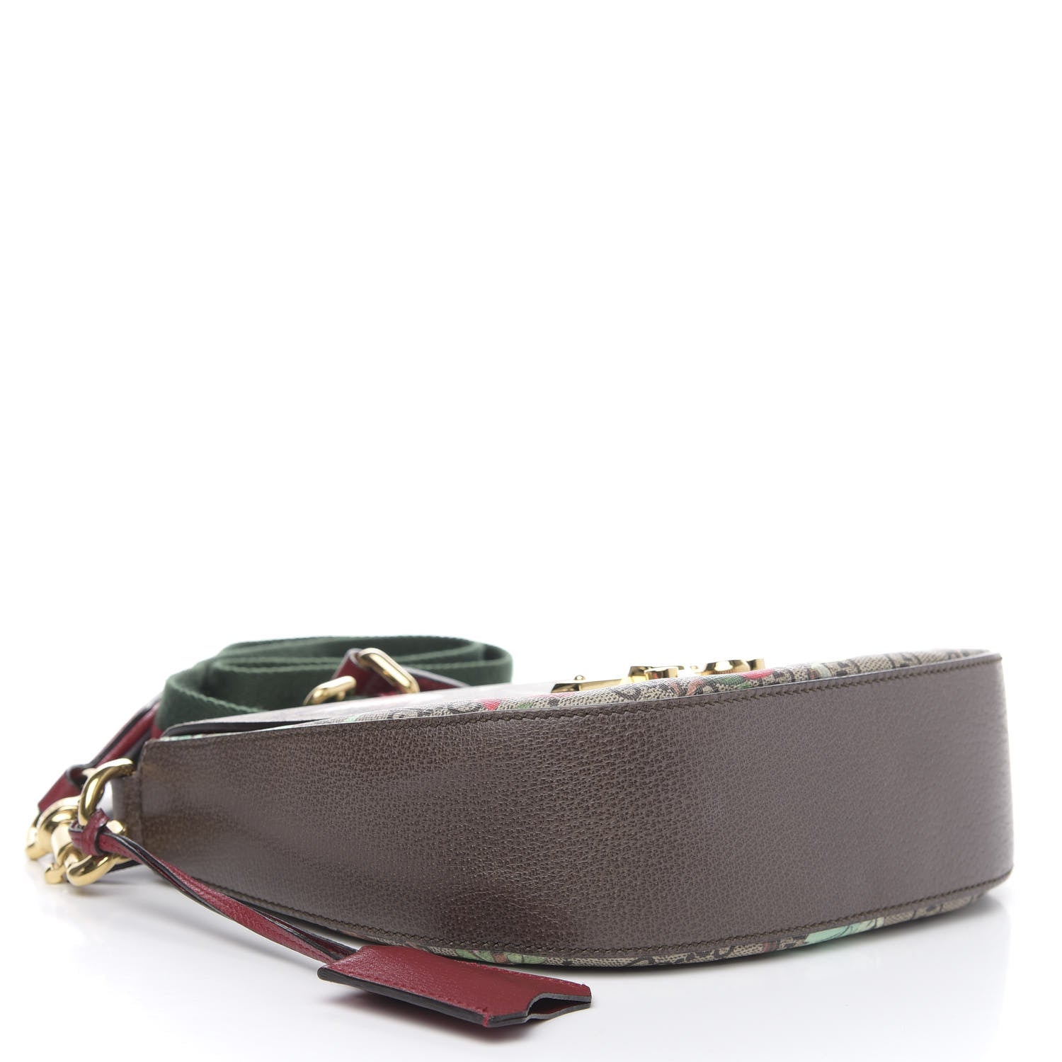 Gucci GG Supreme Monogram Tian Web Medium Padlock Messenger Shoulder Bag Beige Multicolor New Acero 4 of 11