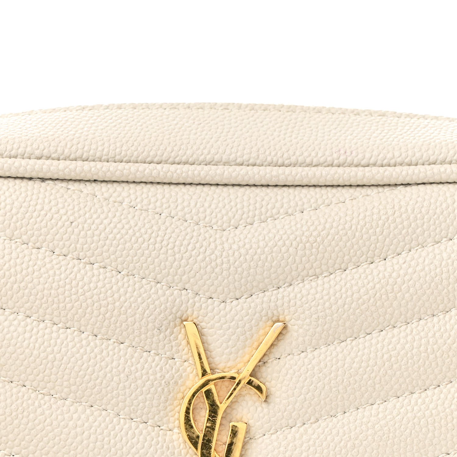 Saint Laurent Grain De Poudre Matelasse Monogram Mini Lou Camera Bag Crema Soft 8 of 11