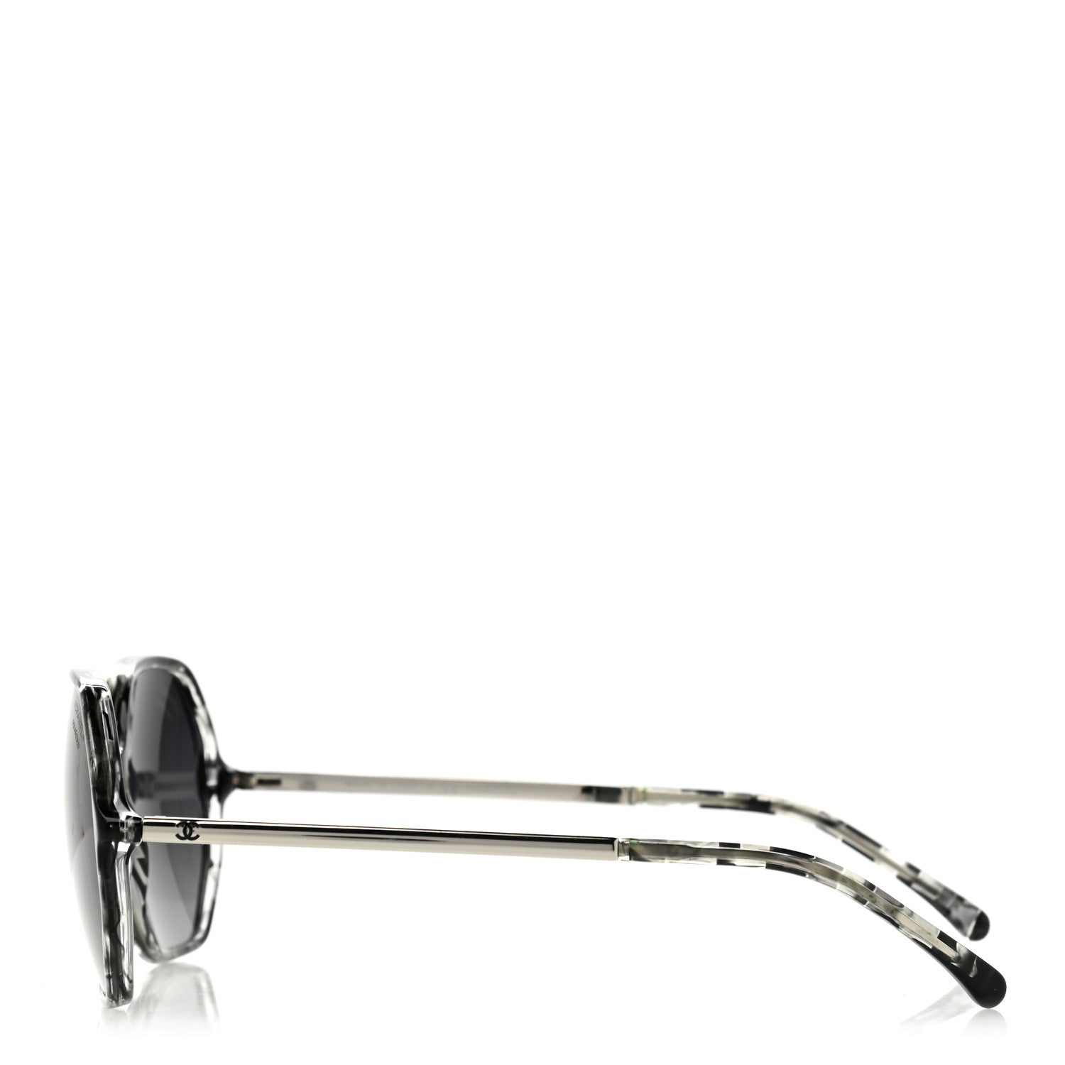 Chanel Acetate Polarized Oversized CC Sunglasses 5345 Black Grey 2 of 8