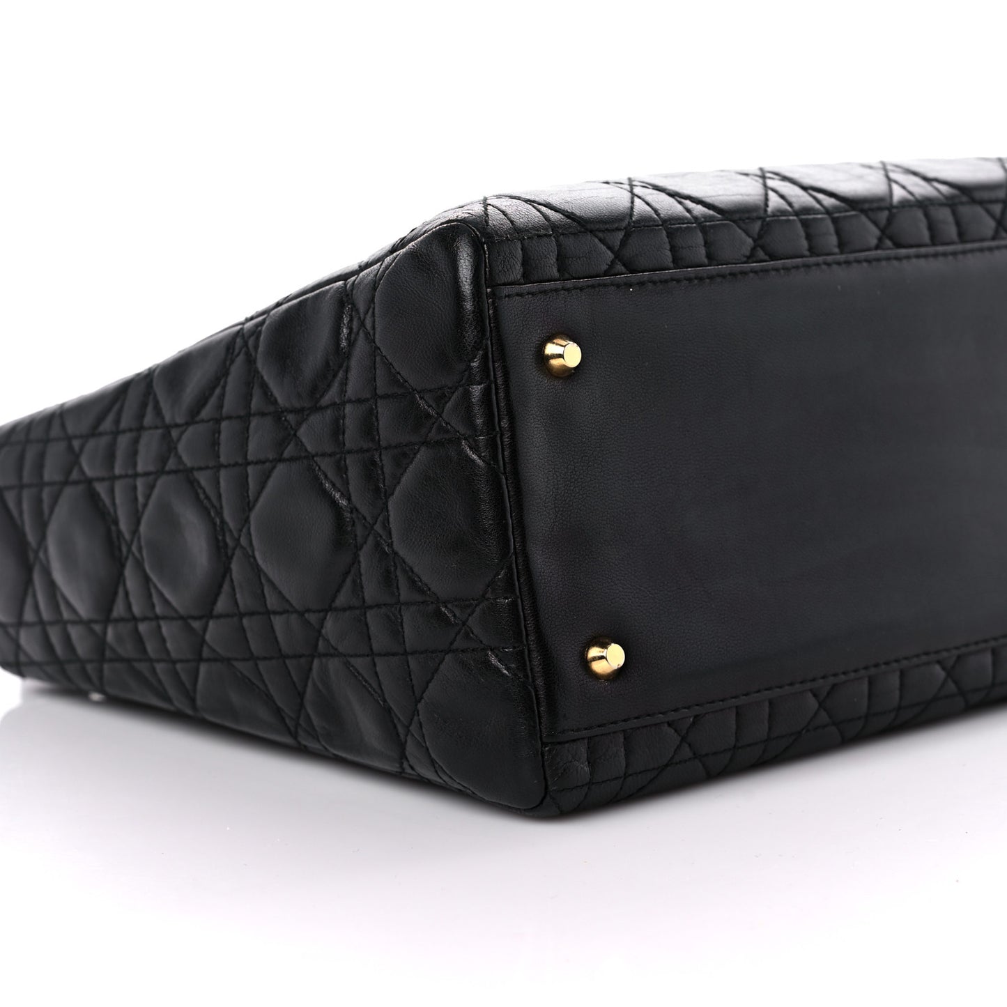 Lambskin Cannage Medium Lady Dior Black