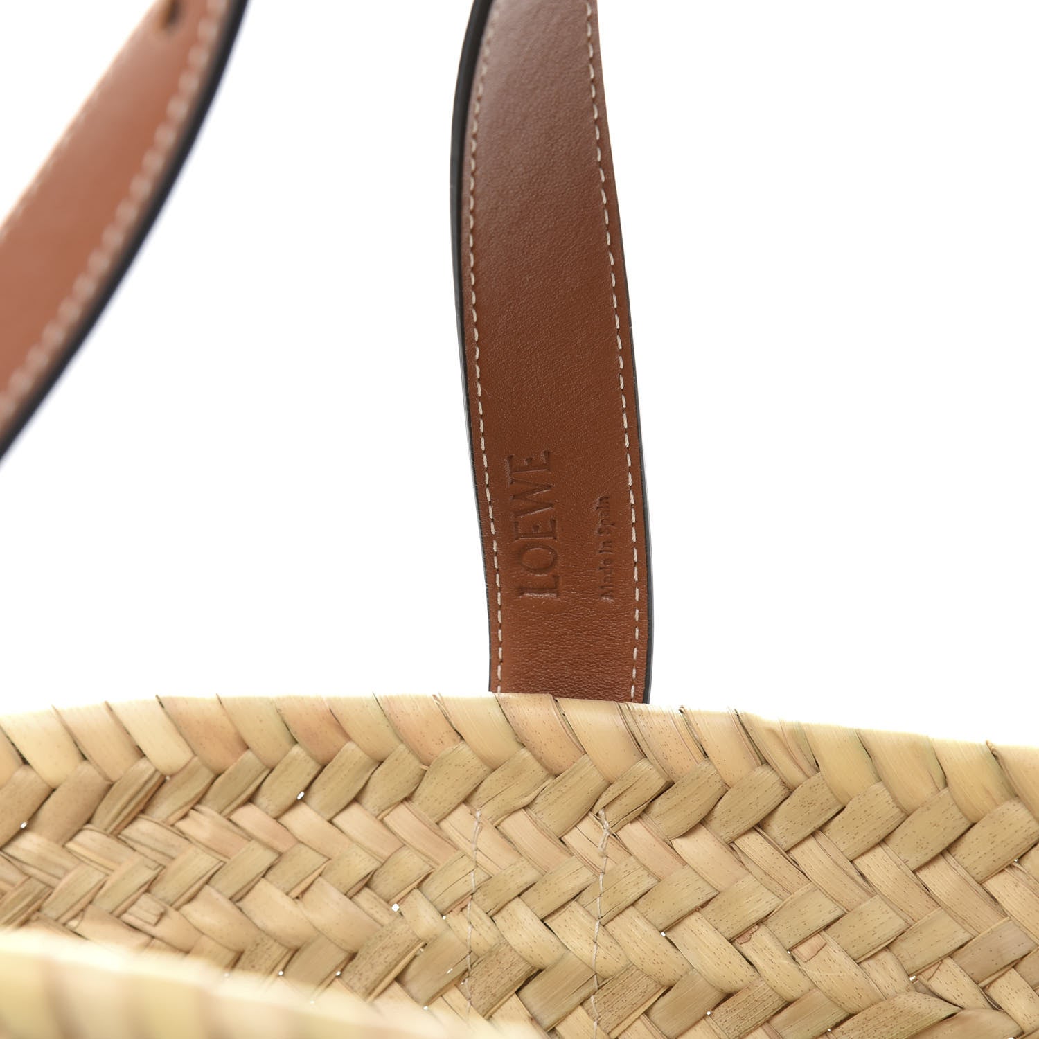 Loewe Raffia Basket Tote Bag Natural Tan 6 of 10