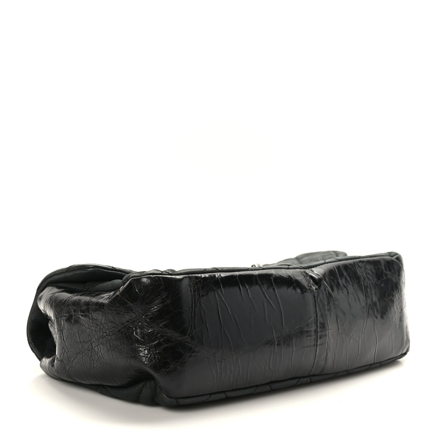 Iridescent Calfskin Medium In the Mix Flap Black