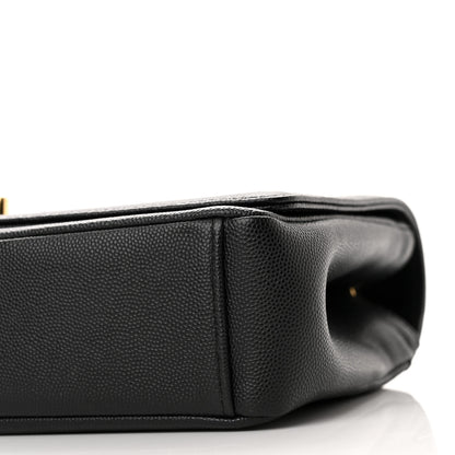 Chanel Grained Calfskin Embroidered Captain Gold Flap Bag Black 10 of 11
