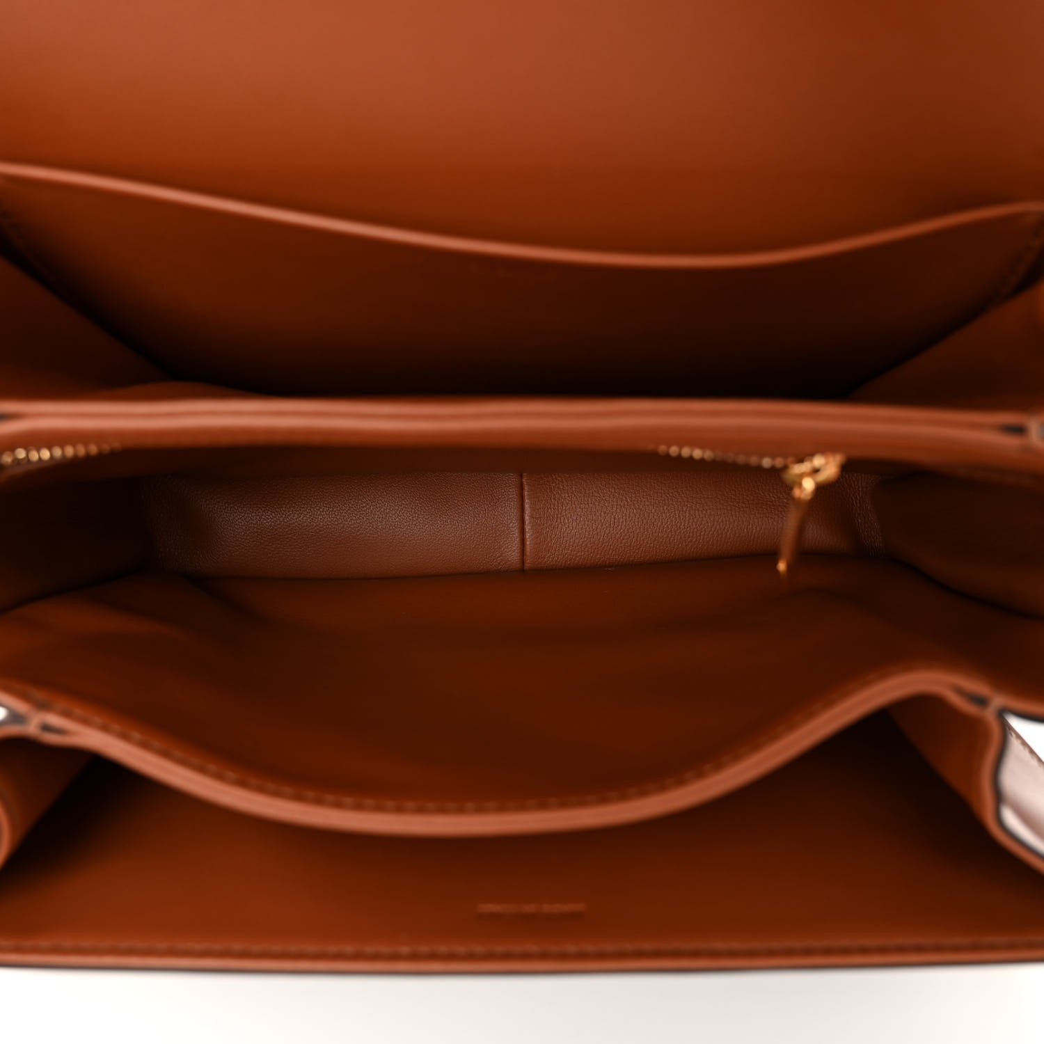Celine Triomphe Canvas Calfskin Medium Triomphe Bag Tan 5 of 9