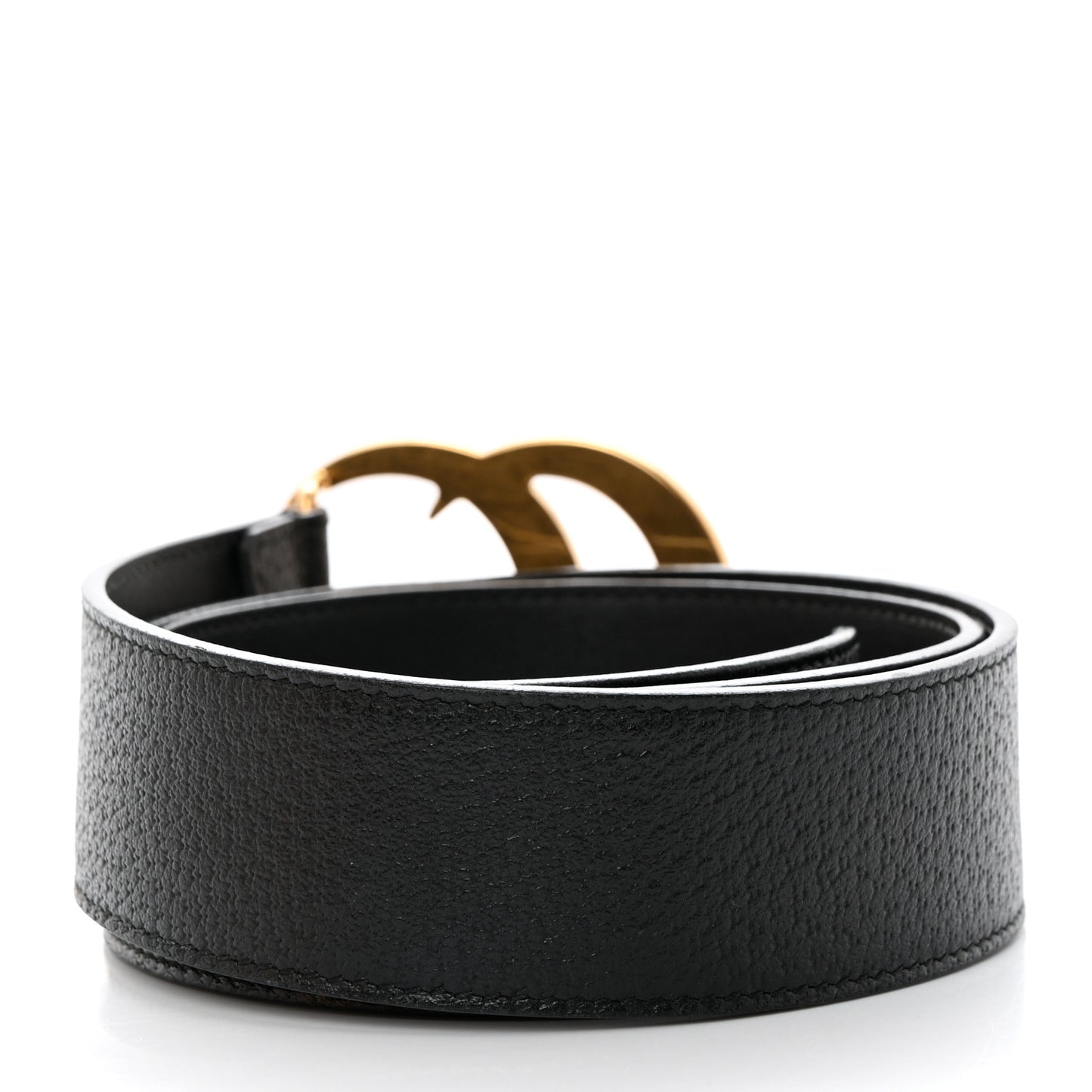 Textured Calfskin Double G 40mm Belt Black