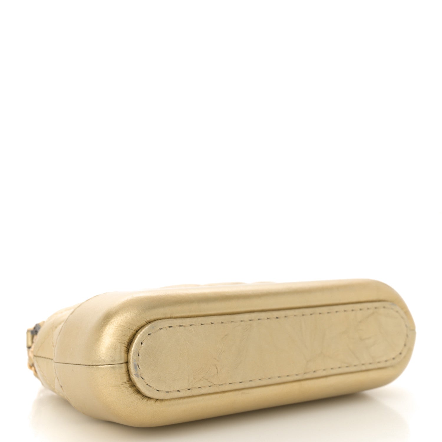 Chanel Metallic Aged Calfskin Quilted Small Gabrielle Clutch With Chain Gold 4 of 11