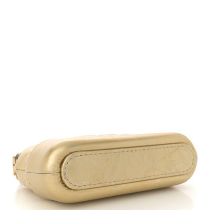 Chanel Metallic Aged Calfskin Quilted Small Gabrielle Clutch With Chain Gold 4 of 11