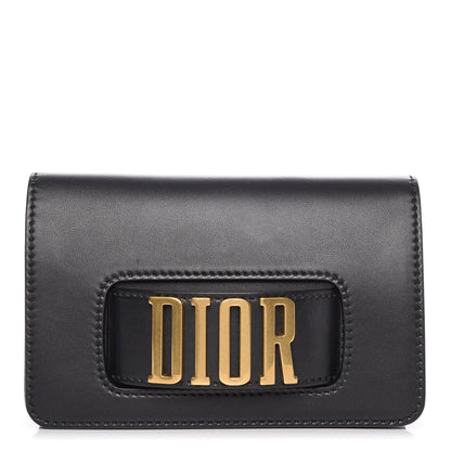 Christian Dior Smooth Calfskin Dio(r)evolution Flap Clutch Black 1 of 7