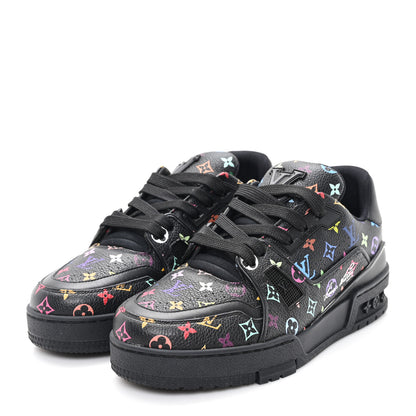 Louis Vuitton LV X TM Calfskin Monogram Multicolor LV Trainer Sneakers 36 Black 4 of 9