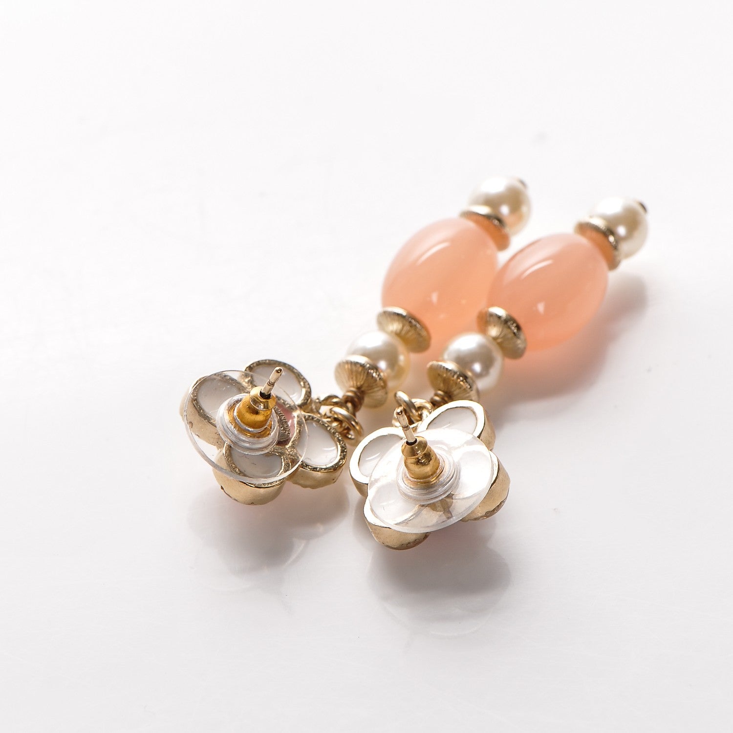Chanel Gripoix Pearl Dangle Earrings Gold 3 of 4