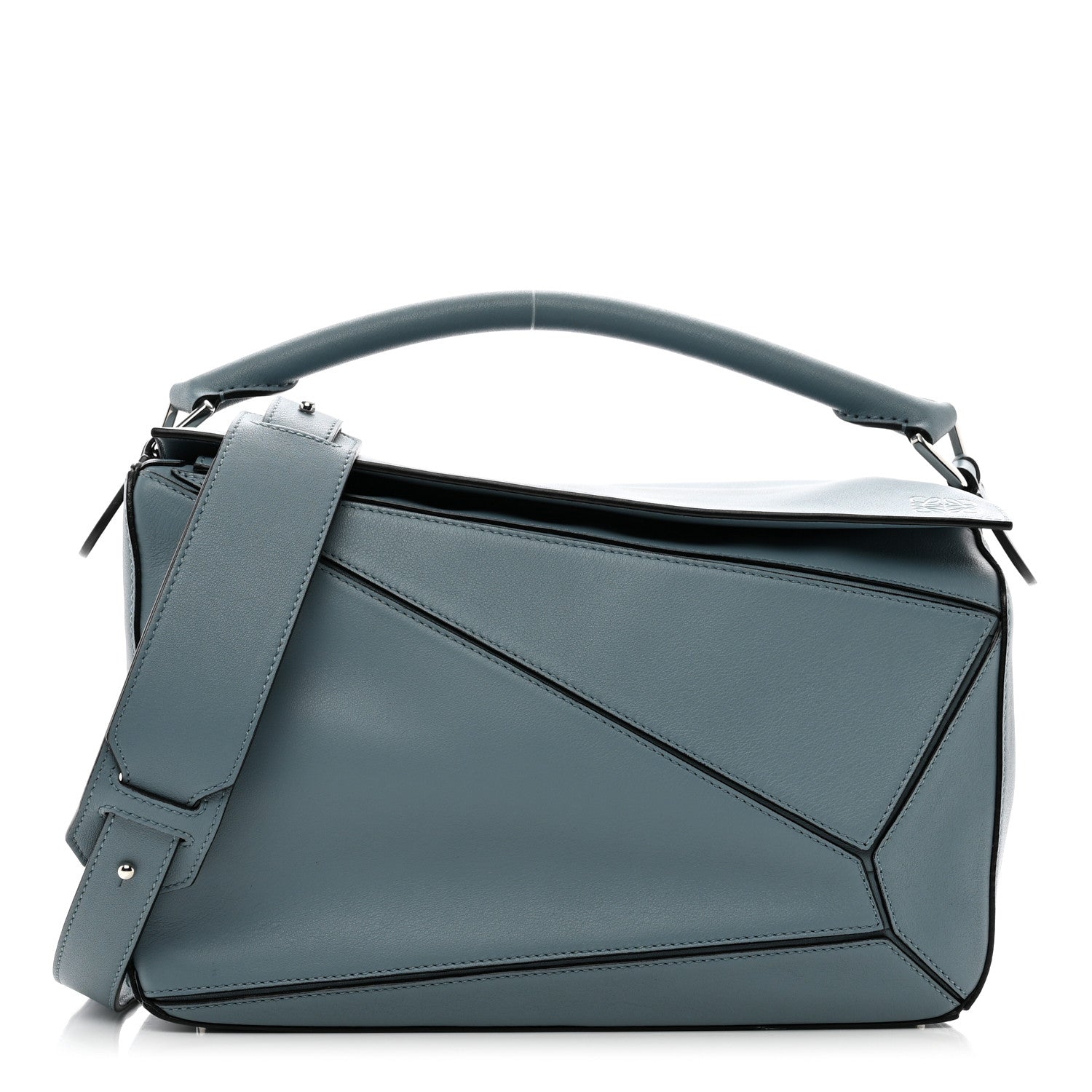 Loewe Calfskin Medium Puzzle Bag Stone Blue 1 of 9