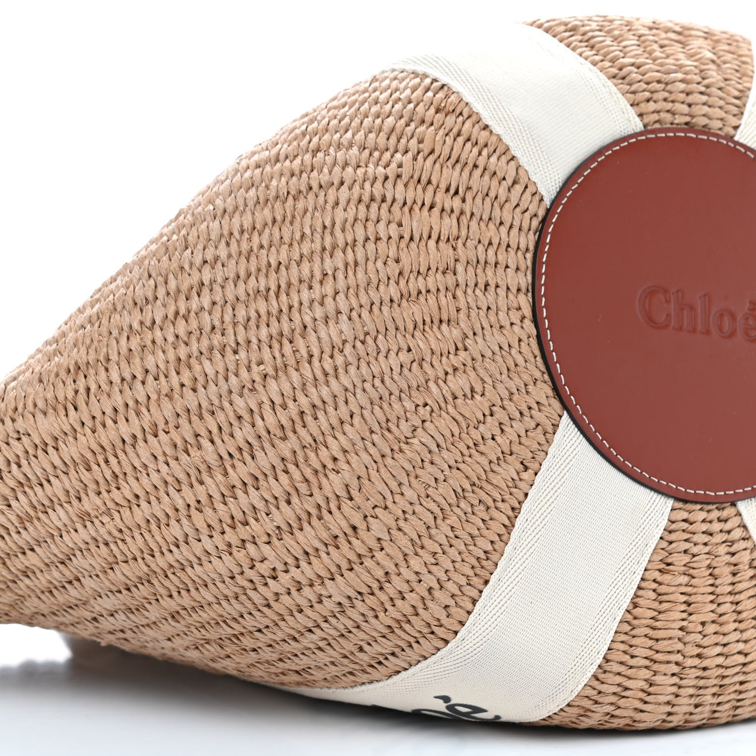 Chloe Raffia Medium Woody Tote White 10 of 11