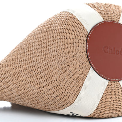Chloe Raffia Medium Woody Tote White 10 of 11