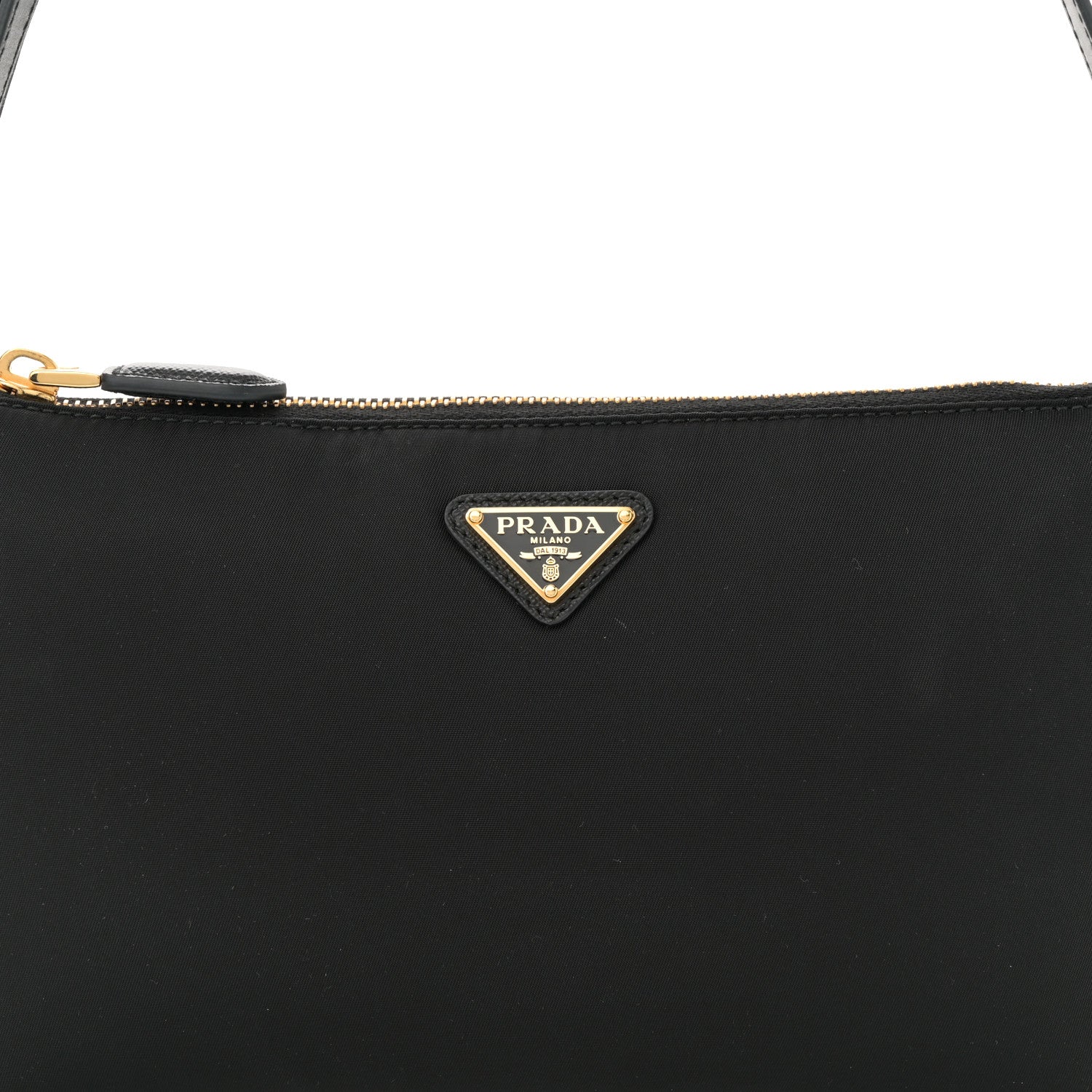 Prada Re-Nylon Saffiano Pouch Black 7 of 9