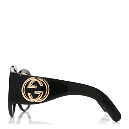 Gucci Acetate Oversized Interlocking G GG0151S Sunglasses Black 3 of 7