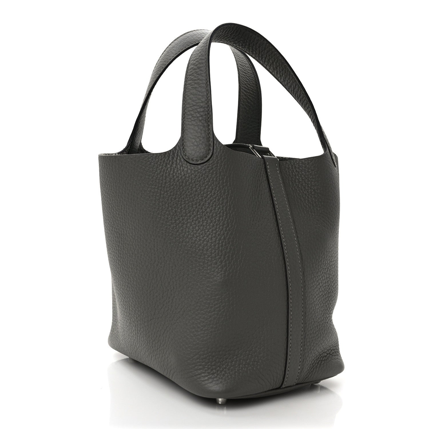 Hermes Taurillon Clemence Picotin Lock 18 PM Gris Meyer 4 of 9