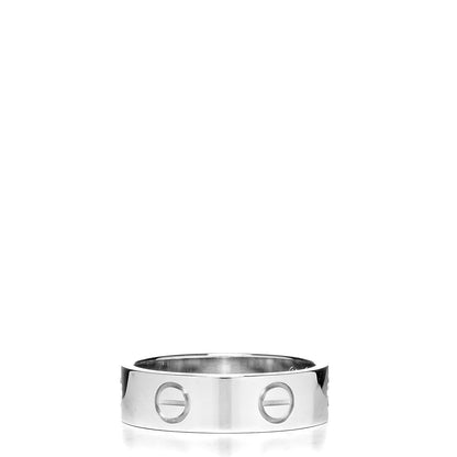 Cartier 18K White Gold 5.5mm LOVE Ring 55 7.25 3 of 5