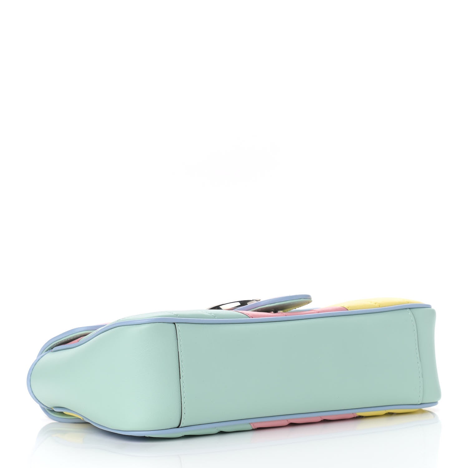 Gucci Calfskin Matelasse Diagonal Small GG Marmont Shoulder Bag Multicolor Pastel 4 of 11