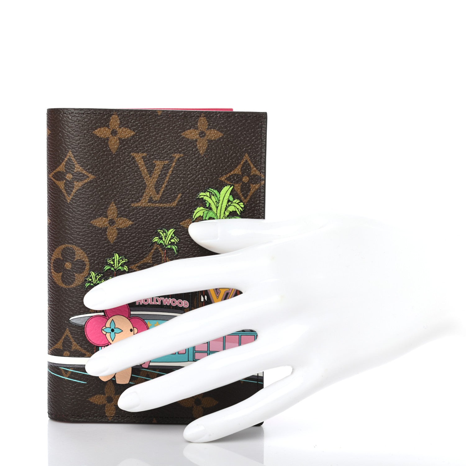 Louis Vuitton Monogram 2021 Christmas Animation Hollywood Passport Cover Fuchsia 2 of 6
