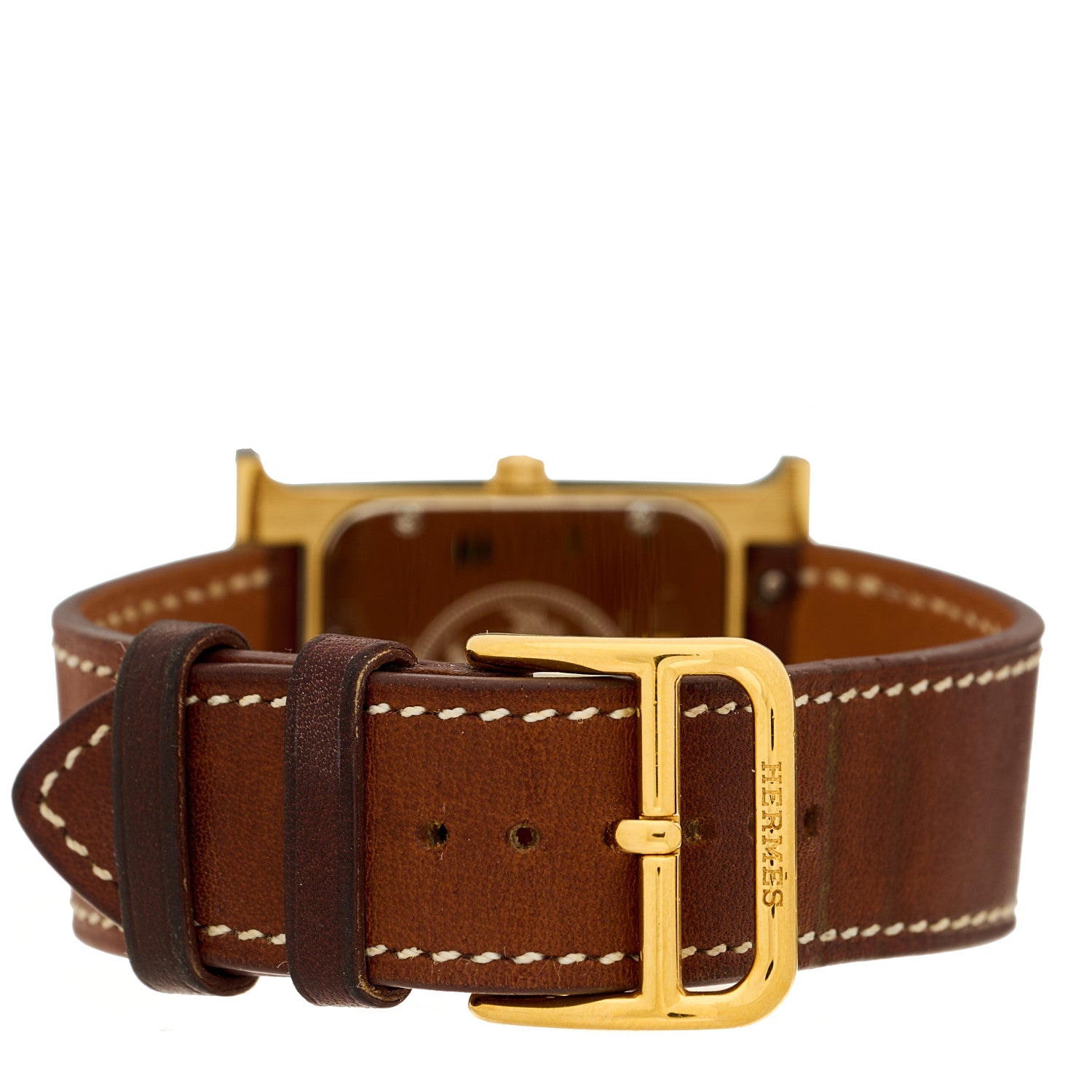 Hermes Stainless Steel Barenia 26mm Heure H Hour Quartz Watch Fauve 3 of 4