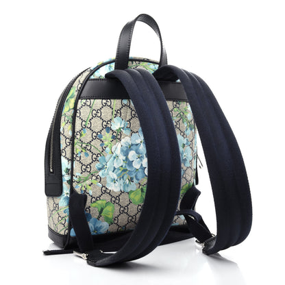 Gucci GG Supreme Monogram Blooms Small Day Backpack Blue 3 of 12