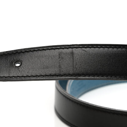 Hermes Box Togo 24mm Belt 75 Black Blue Jean 3 of 7