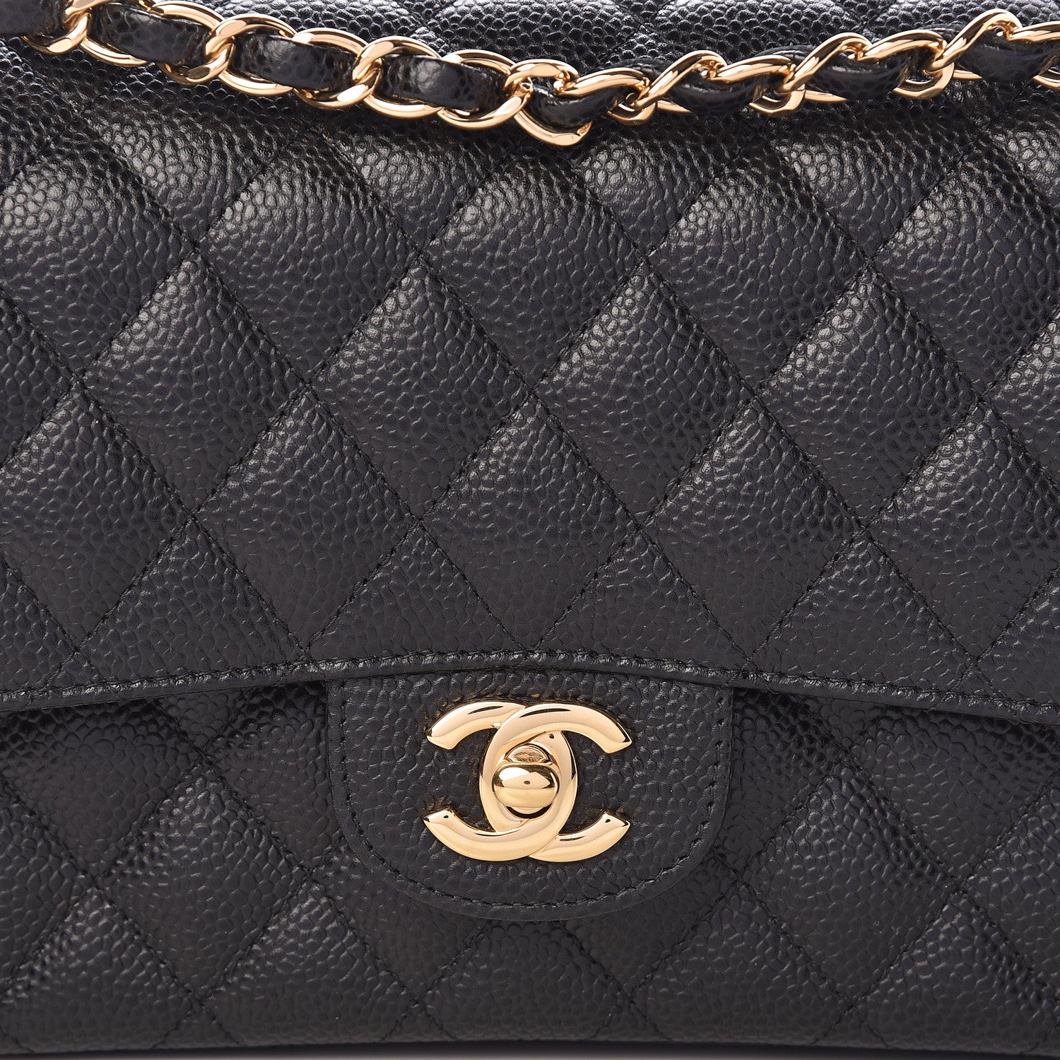 Chanel Caviar Quilted Medium Double Flap Black 9 of 12