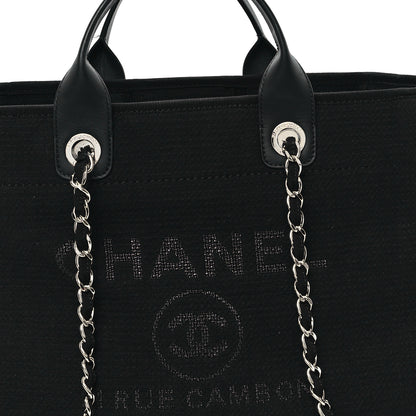 Chanel Mixed Fibers Medium Deauville Tote Black 9 of 13