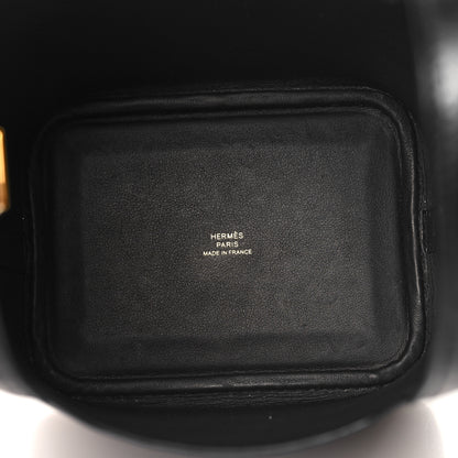 Hermes Ostrich Micro Picotin Lock Black 5 of 13