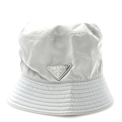 Prada Re-Nylon Metal Triangle Logo Womens Bucket Hat S Fiordaliso 2 of 7