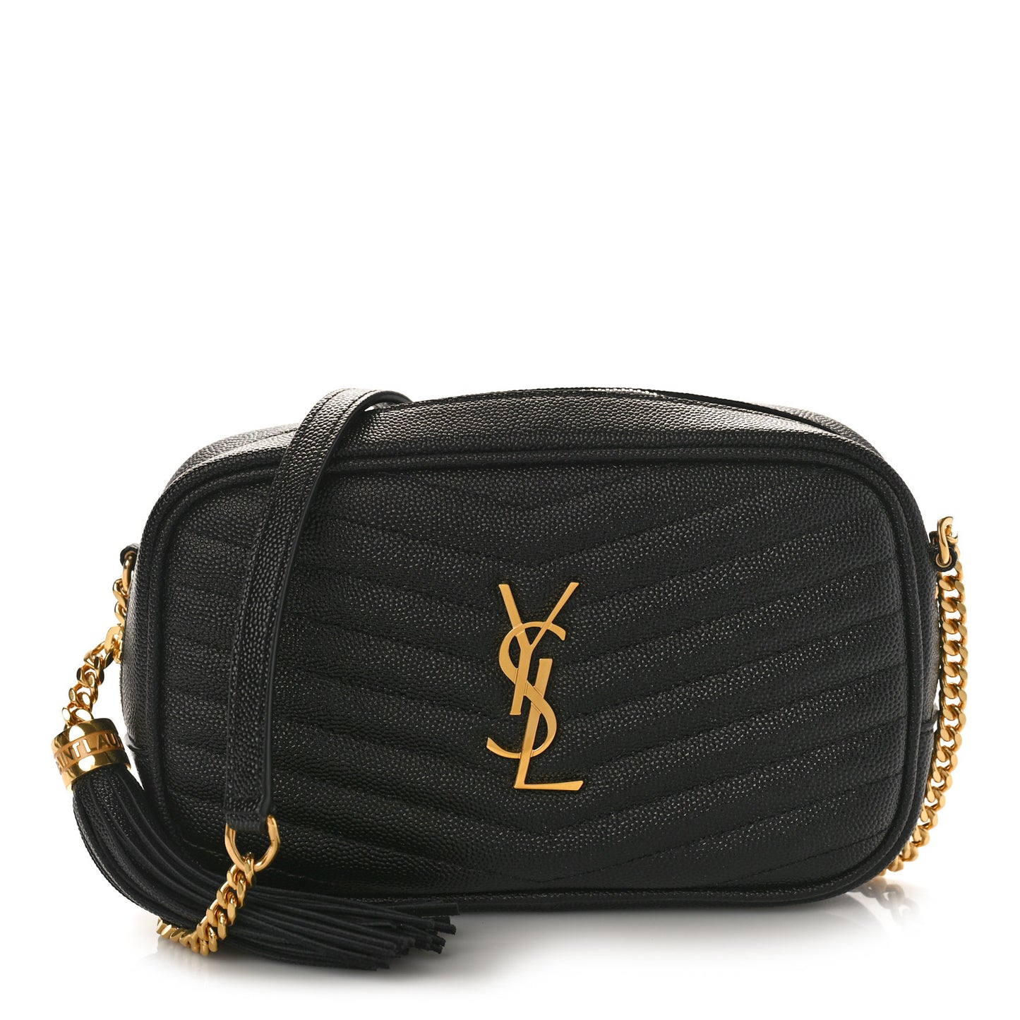 Grain De Poudre Matelasse Monogram Mini Lou Camera Bag Black