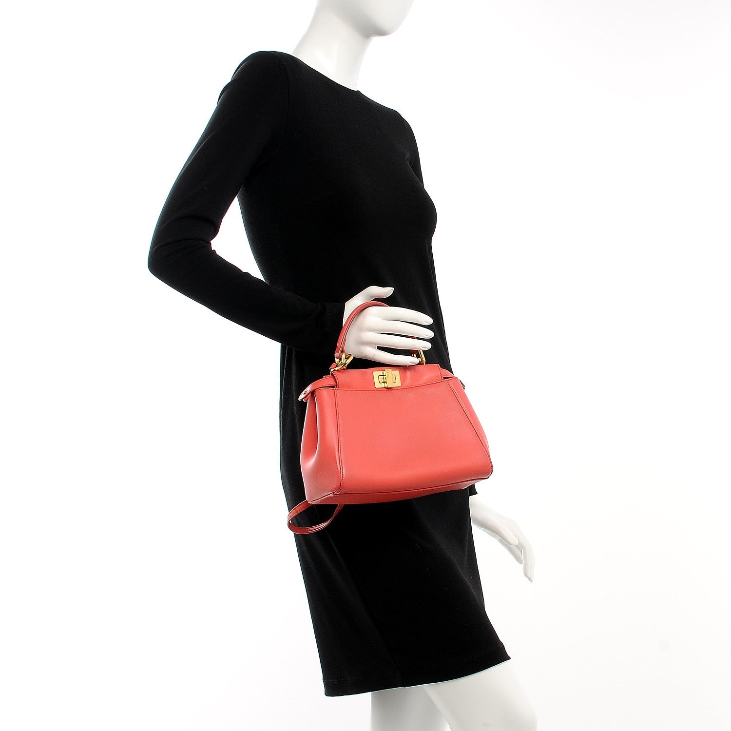 Fendi Nappa Mini Peekaboo Iconic Satchel Rosa Exstasy 3 of 11