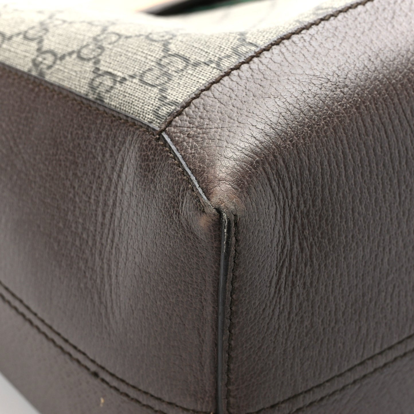 GG Supreme Monogram Web Ophidia Tote Brown