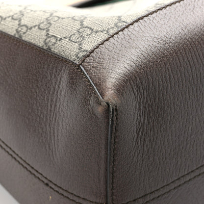 Gucci GG Supreme Monogram Web Ophidia Tote Brown 8 of 11