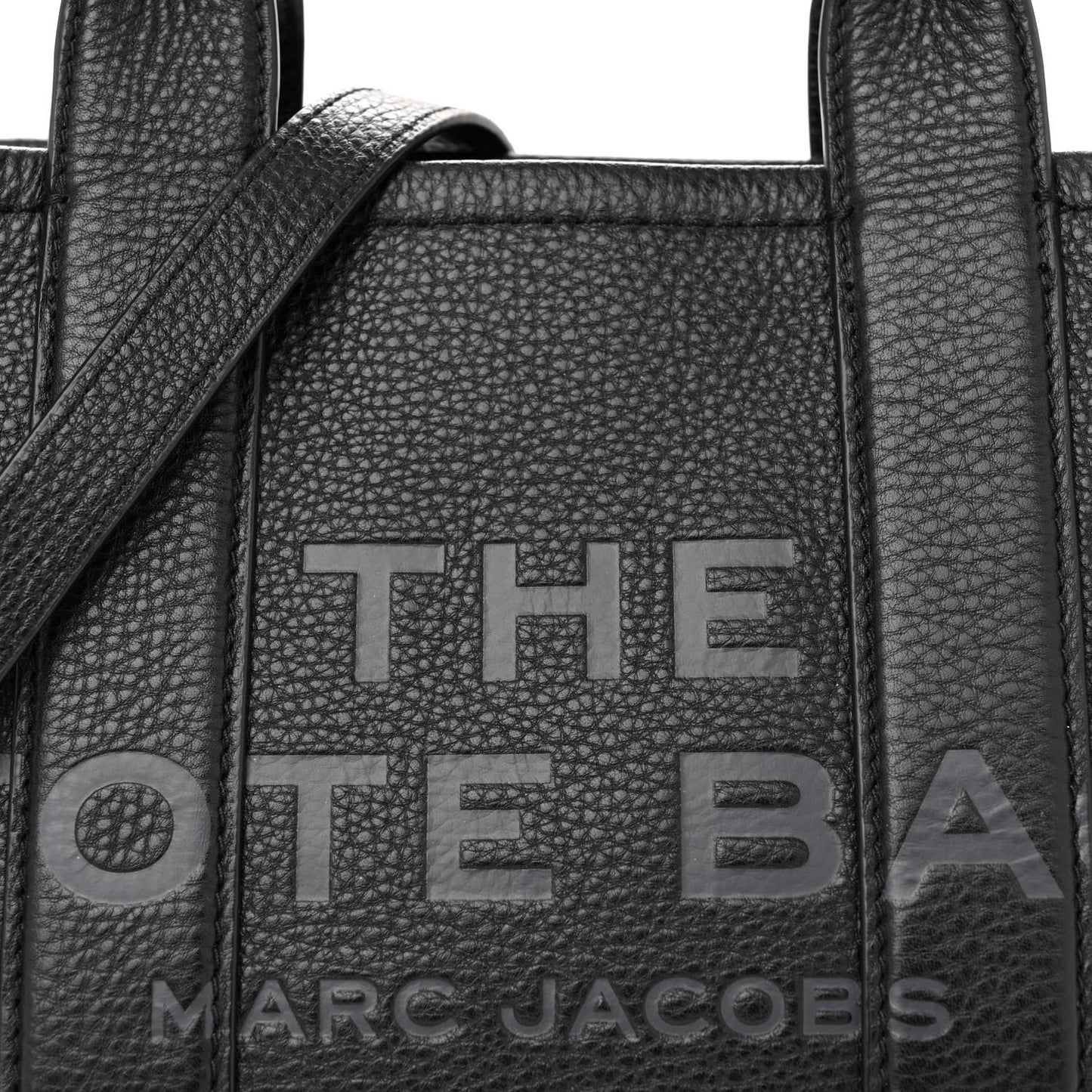 Grained Calfskin Small The Tote Bag Black