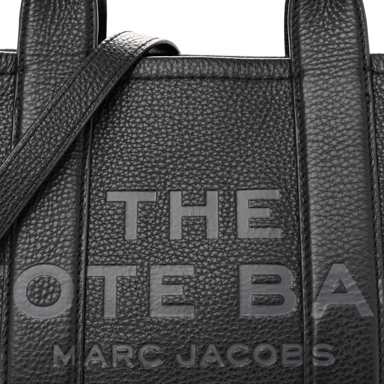 Marc Jacobs Grained Calfskin Small The Tote Bag Black 8 of 14
