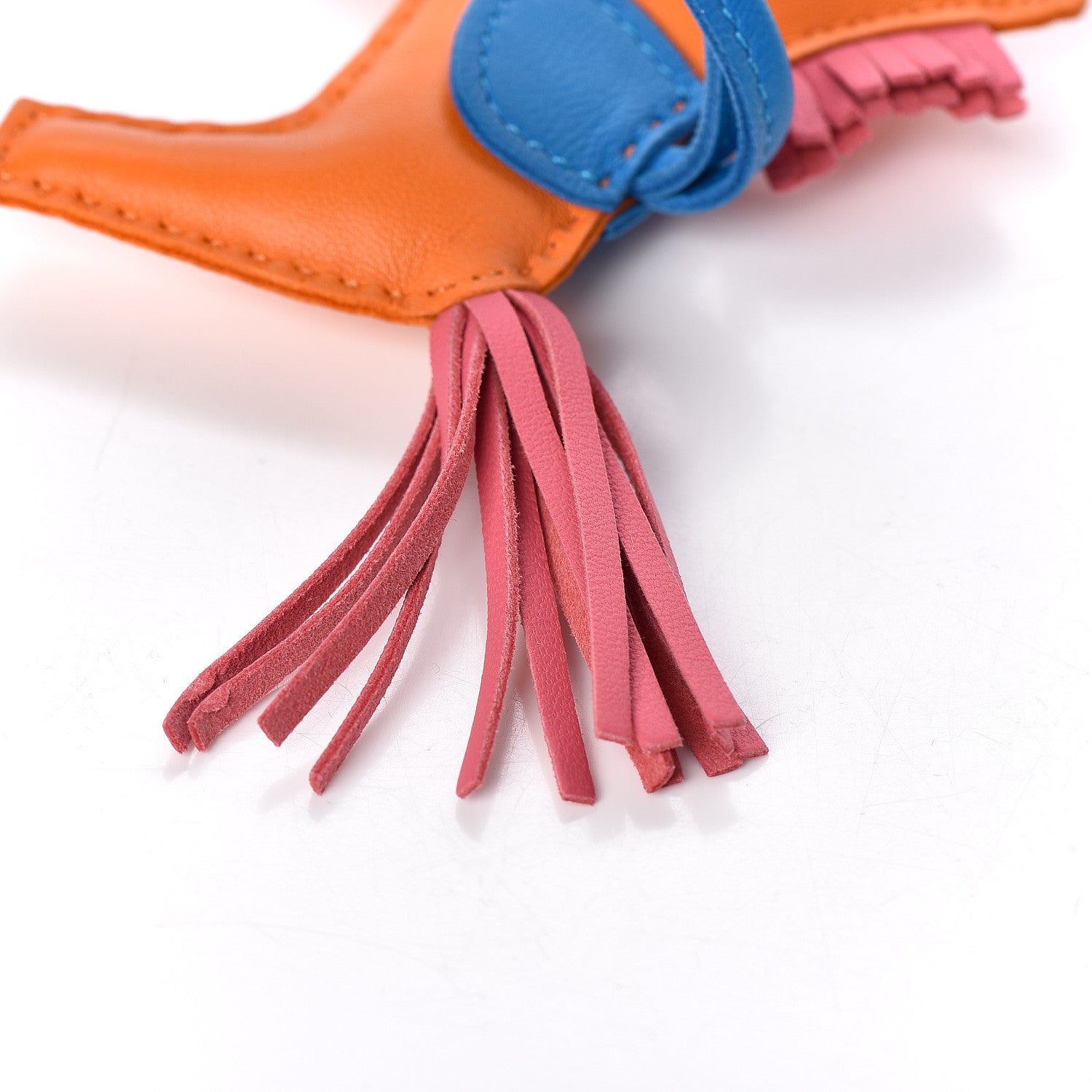 Hermes Milo Lambskin Grigri Rodeo Horse Bag Charm PM Orange Bleu Zanzibar Rose Azalee 5 of 6