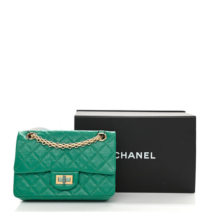 Chanel Aged Calfskin Quilted 2.55 Reissue Mini Flap Green 8 of 8